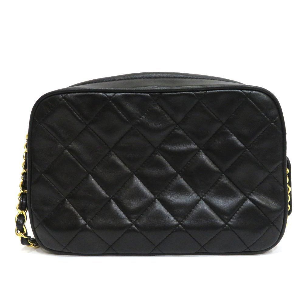 Chanel Lambskin Single Chain Shoulder Bag Matelasse Black - Picture 2 of 10